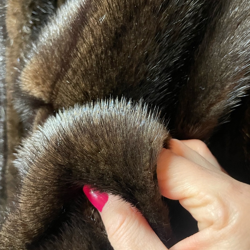Mink fur jacket coat